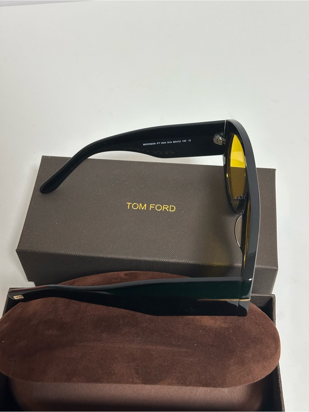Tom Ford Black Frame with Brown Lens Shield Sunglasses - Picture 3 of 5